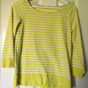 Jcrew small yellow and white striped shirt